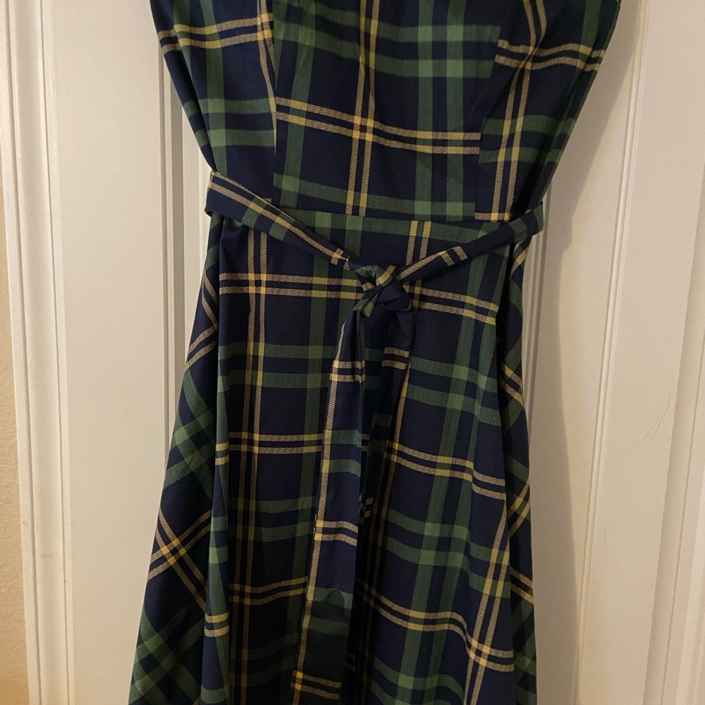 Plaid Green and Blue Dress NWOT 1X/2X